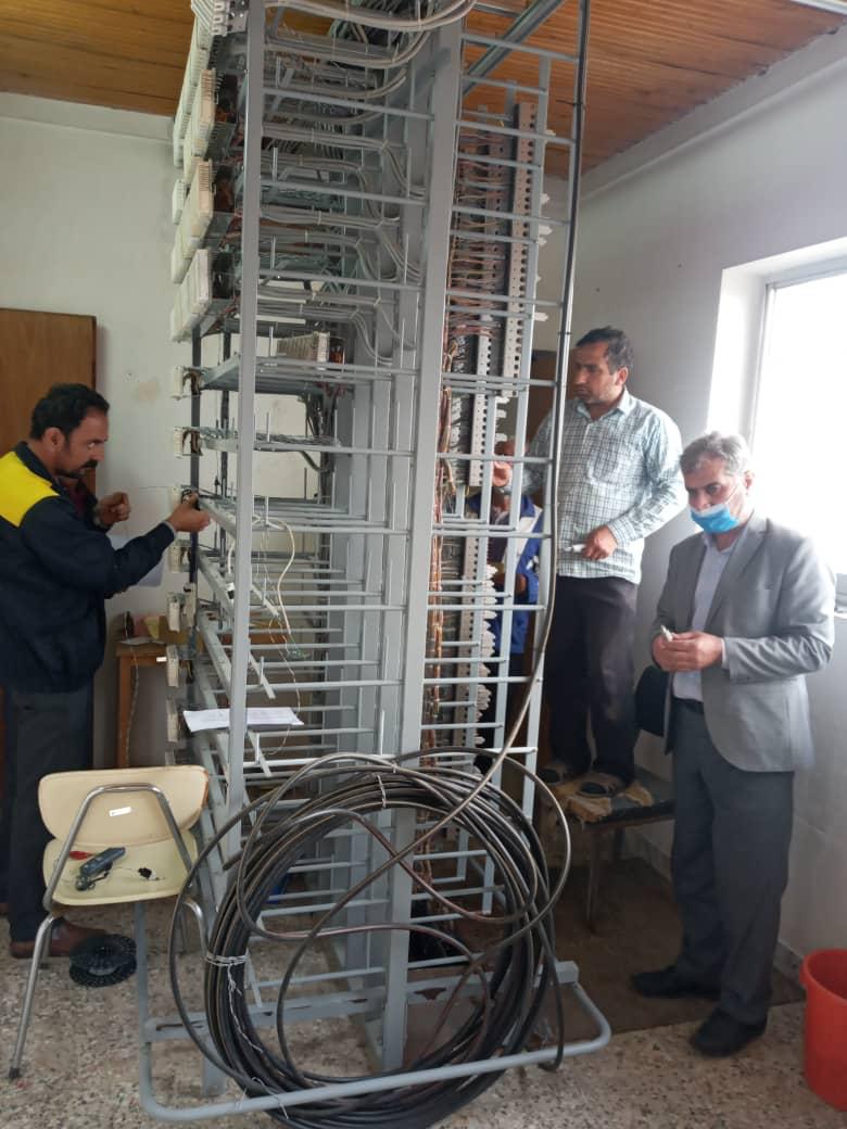 برگردان و برقراری ارتباط مشترکین تلفن ثابت و اینترنت در مرکز مخابرات چهار محل رودبار