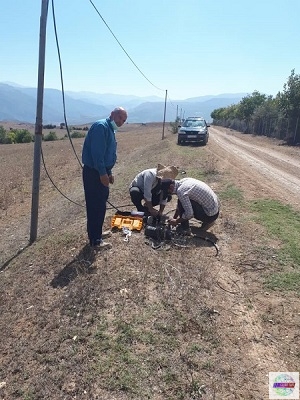 عملیات ترمیم شبکه فیبرنوری مرکز دیارجان شهرستان سیاهکل