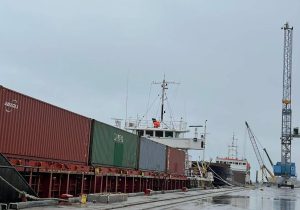 پهلوگیری صدوهفتاد و هفتمین کشتی کانتینری از شاخه ایرانی کریدور بین المللی کمربند-جاده به مجتمع بندری کاسپین با روش حمل و نقل ترکیبی