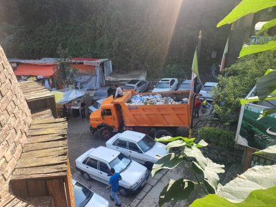 جمع آوری ۱۰ تن زباله در پارک جنگلی قلعه رودخان