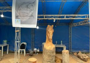 پنجمین کارگاه ساخت مجسمه‌های چوبی در شهر رشت برگزار شد