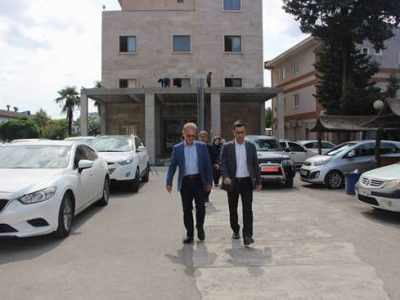 پیگیری میدانی معاون توسعه دانشگاه علوم پزشکی گیلان از پروژه‌های عمرانی مرکز آموزشی و درمانی رازی