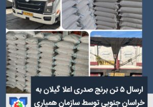 ارسال ۵ تن برنج صدری اعلا گیلان به خراسان جنوبی توسط سازمان همیاری