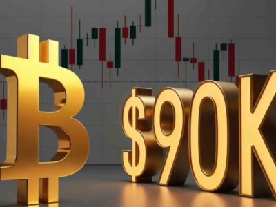 بیتکوین ۹۰ هزار دلاری در برابر رکورد تاریخی طلا